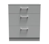 Ready Assembled 2 U Cornwall 3 Drawer Deep Chest (Ready Assembled) in Dark Grey Ready Assembled 2 U Dark Grey
