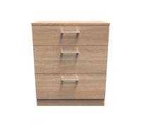 Ready Assembled 2 U Cornwall 3 Drawer Deep Chest (Ready Assembled) in Light Oak Ready Assembled 2 U Light Oak
