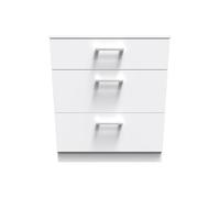 Ready Assembled 2 U Cornwall 3 Drawer Deep Chest (Ready Assembled) in White Ready Assembled 2 U White