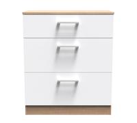 Ready Assembled 2 U Cornwall 3 Drawer Deep Chest (Ready Assembled) | Size: Medium Ready Assembled 2 U Multicolor Medium