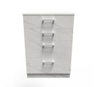 Ready Assembled 2 U Cornwall 4 Drawer Deep Chest (Ready Assembled) in Off-White Ready Assembled 2 U Off-White
