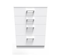Ready Assembled 2 U Cornwall 4 Drawer Deep Chest (Ready Assembled) in White Ready Assembled 2 U White