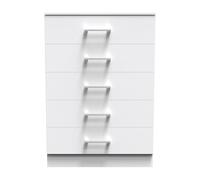 Ready Assembled 2 U Cornwall 5 Drawer Chest (Ready Assembled) in White Ready Assembled 2 U White