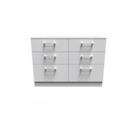 Ready Assembled 2 U Cornwall 6 Drawer Wide Chest (Ready Assembled) in Light Grey Ready Assembled 2 U Light Grey