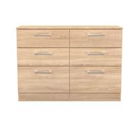 Ready Assembled 2 U Cornwall 6 Drawer Wide Chest (Ready Assembled) in Light Oak Ready Assembled 2 U Light Oak