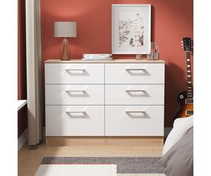 Ready Assembled 2 U Cornwall 6 Drawer Wide Chest (Ready Assembled) Ready Assembled 2 U Multicolor