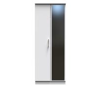 Ready Assembled 2 U Cornwall Tall 2 Door Mirrored Wardrobe (Ready Assembled) in White Ready Assembled 2 U White