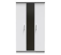 Cornwall Tall Triple Mirrored Wardrobe In White Matt (Ready Assembled)