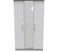 Ready Assembled 2 U Cornwall Triple Mirror Wardrobe (Ready Assembled) in Light Grey Ready Assembled 2 U Light Grey
