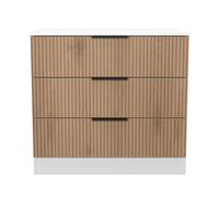 Ready Assembled 2 U Crete 3 Drawer Chest (Ready Assembled) in White | Size: Medium Ready Assembled 2 U White Medium