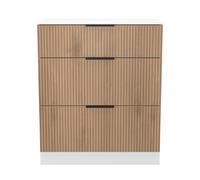 Ready Assembled 2 U Crete 3 Drawer Deep Chest (Ready Assembled) in White | Size: Medium Ready Assembled 2 U White Medium