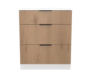 Ready Assembled 2 U Crete 3 Drawer Deep Chest (Ready Assembled) in White | Size: Medium Ready Assembled 2 U White Medium