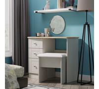 Ready Assembled 2 U Cumbria 3 Drawer Vanity (Ready Assembled) in Mid Grey | Size: Medium Ready Assembled 2 U Mid Grey Medium