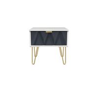 Ready Assembled 2 U Dallas 1 Drawer Bedside (Ready Assembled) in Dark Blue Ready Assembled 2 U Dark Blue