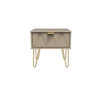 Ready Assembled 2 U Dallas 1 Drawer Bedside (Ready Assembled) in Light Brown Ready Assembled 2 U Light Brown