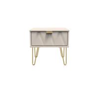 Ready Assembled 2 U Dallas 1 Drawer Bedside (Ready Assembled) in Taupe Ready Assembled 2 U Taupe
