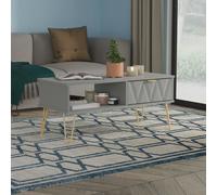 Ready Assembled 2 U Dallas 1 Drawer Coffee Table (Ready Assembled) in Grey Ready Assembled 2 U Grey