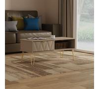 Ready Assembled 2 U Dallas 1 Drawer Coffee Table (Ready Assembled) in Light Brown Ready Assembled 2 U Light Brown