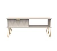 Ready Assembled 2 U Dallas 1 Drawer Coffee Table (Ready Assembled) in Taupe | Size: Medium Ready Assembled 2 U Taupe Medium