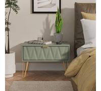 Ready Assembled 2 U Dallas 1 Drawer Wide Side Table (Ready Assembled) in Pale Green Ready Assembled 2 U Pale Green