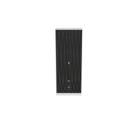 Welcome Furniture Ready Assembled Diamond 2 Door 2 Drawer Wardrobe In Deep Black & White