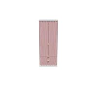Ready Assembled 2 U Dallas 2 Door 2 Drawer Wardrobe (Ready Assembled) in Dusty Pink Ready Assembled 2 U Dusty Pink