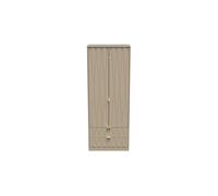 Ready Assembled 2 U Dallas 2 Door 2 Drawer Wardrobe (Ready Assembled) in Light Brown Ready Assembled 2 U Light Brown