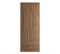 Ready Assembled 2 U Dallas 2 Door 2 Drawer Wardrobe (Ready Assembled) in Walnut Ready Assembled 2 U Walnut