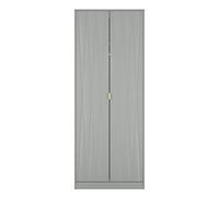Ready Assembled 2 U Dallas 2 Door Wardrobe (Ready Assembled) in Grey | Size: Large Ready Assembled 2 U Grey Large