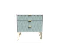 Ready Assembled 2 U Dallas 3 Drawer Chest (Ready Assembled) in Duck Egg Blue Ready Assembled 2 U Duck Egg Blue