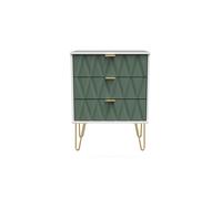 Ready Assembled 2 U Dallas 3 Drawer Chest (Ready Assembled) in Green Ready Assembled 2 U Green
