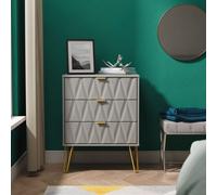 Ready Assembled 2 U Dallas 3 Drawer Chest (Ready Assembled) in Grey Ready Assembled 2 U Grey