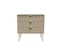 Ready Assembled 2 U Dallas 3 Drawer Chest (Ready Assembled) in Light Brown Ready Assembled 2 U Light Brown