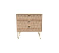 Ready Assembled 2 U Dallas 3 Drawer Chest (Ready Assembled) in Light Oak Ready Assembled 2 U Light Oak