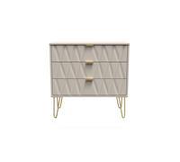 Ready Assembled 2 U Dallas 3 Drawer Chest (Ready Assembled) in Taupe Ready Assembled 2 U Taupe