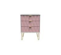 Ready Assembled 2 U Dallas 3 Drawer Midi Sideboard (Ready Assembled) in Dusty Pink Ready Assembled 2 U Dusty Pink