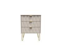 Ready Assembled 2 U Dallas 3 Drawer Midi Sideboard (Ready Assembled) in Taupe Ready Assembled 2 U Taupe