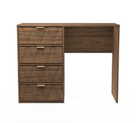 Ready Assembled 2 U Dallas 4 Drawer Vanity (Ready Assembled) in Walnut Ready Assembled 2 U Walnut