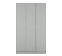 Ready Assembled 2 U Denver 3 Door Robe (Ready Assembled) in Grey | Size: Large Ready Assembled 2 U Grey Large