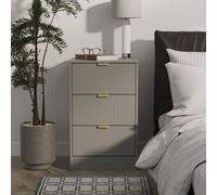 Ready Assembled 2 U Denver 3 Drawer Bedside (Ready Assembled) in Grey | Size: Small Ready Assembled 2 U Grey Small