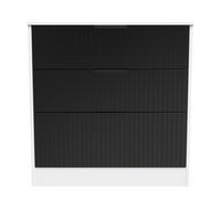 Ready Assembled 2 U Denver 3 Drawer Deep Chest (Ready Assembled) in Black Ready Assembled 2 U Black