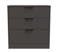 Ready Assembled 2 U Denver 3 Drawer Deep Chest (Ready Assembled) in Dark Grey Ready Assembled 2 U Dark Grey