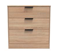 Ready Assembled 2 U Denver 3 Drawer Deep Chest (Ready Assembled) in Light Oak Ready Assembled 2 U Light Oak