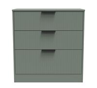 Ready Assembled 2 U Denver 3 Drawer Deep Chest (Ready Assembled) in Pale Green Ready Assembled 2 U Pale Green