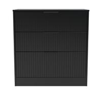 Ready Assembled 2 U Denver 3 Drawer Deep Chest (Ready Assembled) in True Black Ready Assembled 2 U True Black