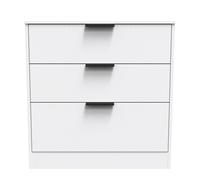 Ready Assembled 2 U Denver 3 Drawer Deep Chest (Ready Assembled) in White Ready Assembled 2 U White