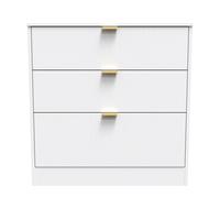 Ready Assembled 2 U Denver 3 Drawer Deep Chest (Ready Assembled) in White | Size: Medium Ready Assembled 2 U White Medium