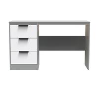 Ready Assembled 2 U Denver 3 Drawer Desk (Ready Assembled) in Mid Grey Ready Assembled 2 U Mid Grey