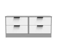 Ready Assembled 2 U Denver 4 Drawer Bed Box (Ready Assembled) in Mid Grey Ready Assembled 2 U Mid Grey