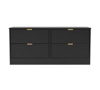 Ready Assembled 2 U Denver 4 Drawer Bed Box (Ready Assembled) in True Black Ready Assembled 2 U True Black